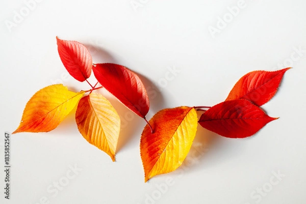 Obraz 紅葉した桜の落ち葉