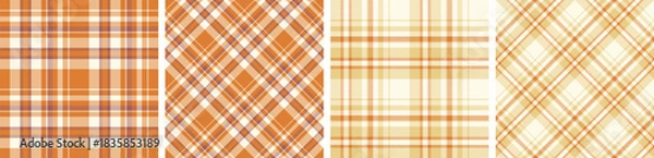 Fototapeta plaid and tartan pattern set.checkered fabric texture background.