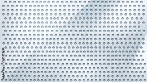 Obraz White Perforated Metal Effect Geometric Vector Background