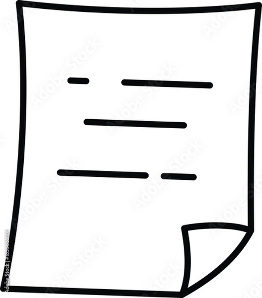 Obraz Paper document sheet with text lines