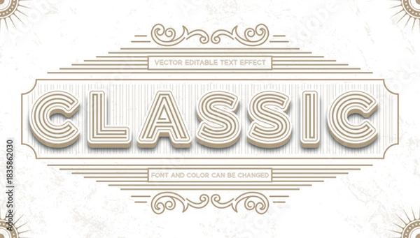 Obraz Classic Retro Text Effect | Vintage Editable Font Style