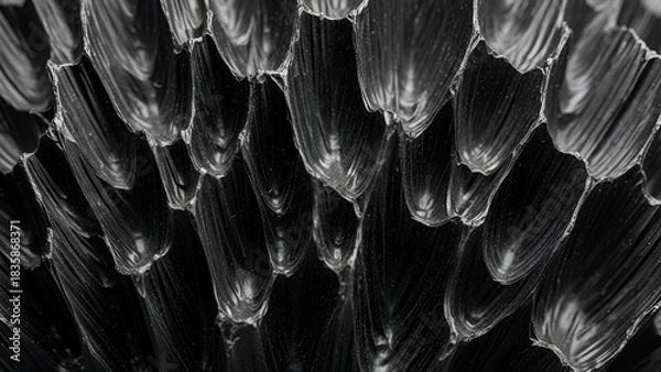 Obraz Abstract Textured Black Surface with Glossy and Matte Contrasting Elements