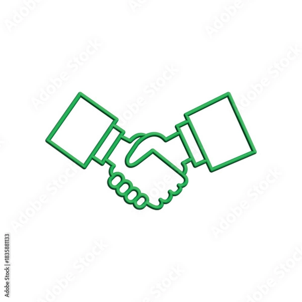 Fototapeta Handshake icon design template
