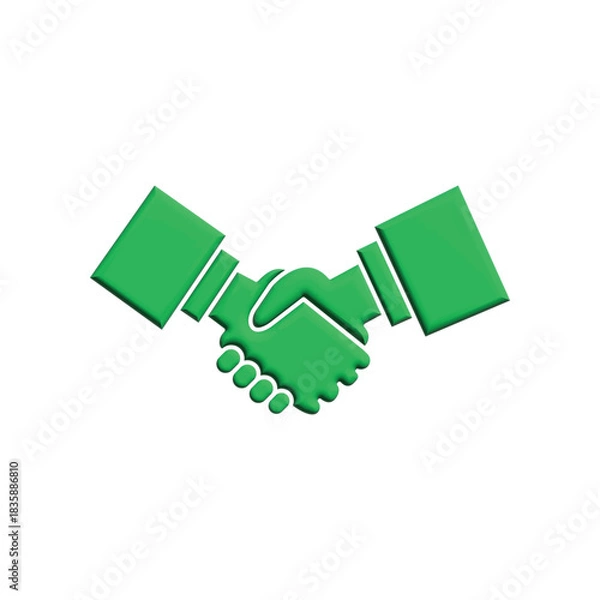 Fototapeta Handshake icon design template