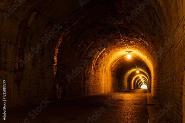 Obraz 静岡県静岡市にある明治時代に竣工された宇津ノ谷トンネル
