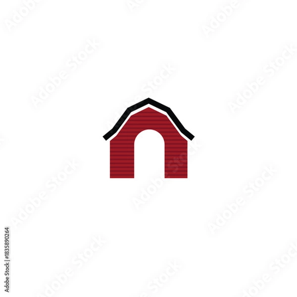 Obraz Agriculture barn house farming logo design