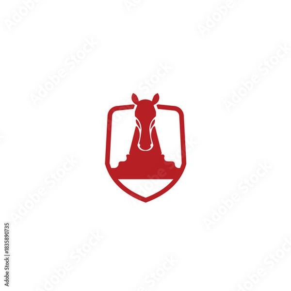 Obraz Knight chess horse logo design