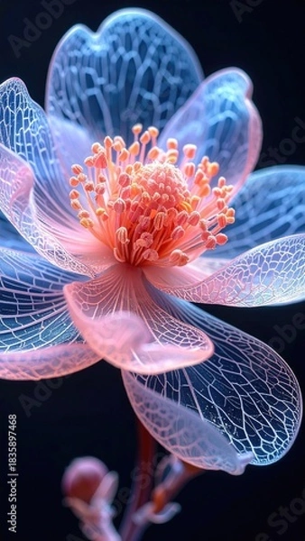 Obraz Ethereal translucent flower, soft glow