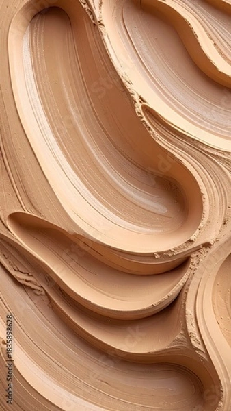 Fototapeta Swirls of Beige Cream Texture Abstract