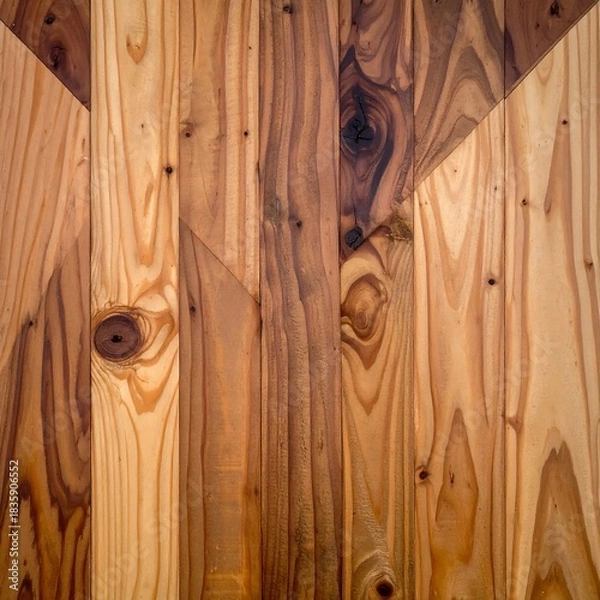 Obraz Close-up of intricately patterned wooden surface with natural grain