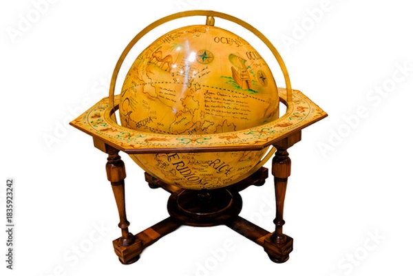 Obraz  Old ancient Giant Celestial Globe  isolated on transparent background