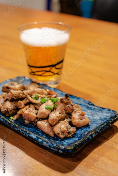 Obraz Grilled chicken and beer
