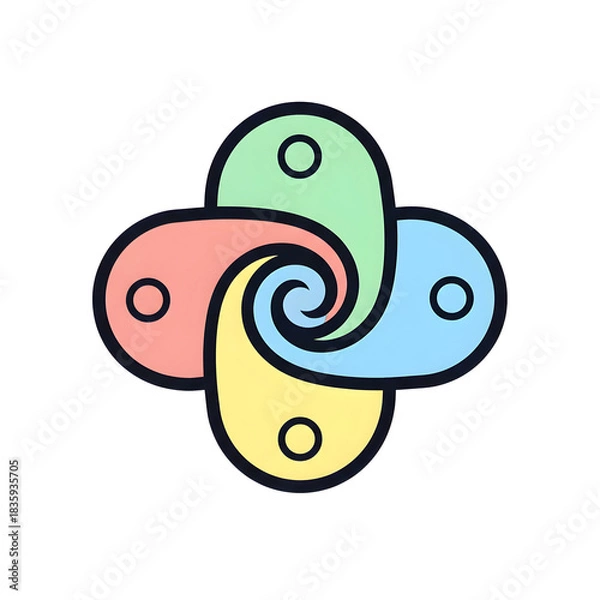 Obraz Abstract Trinity Clover Icon