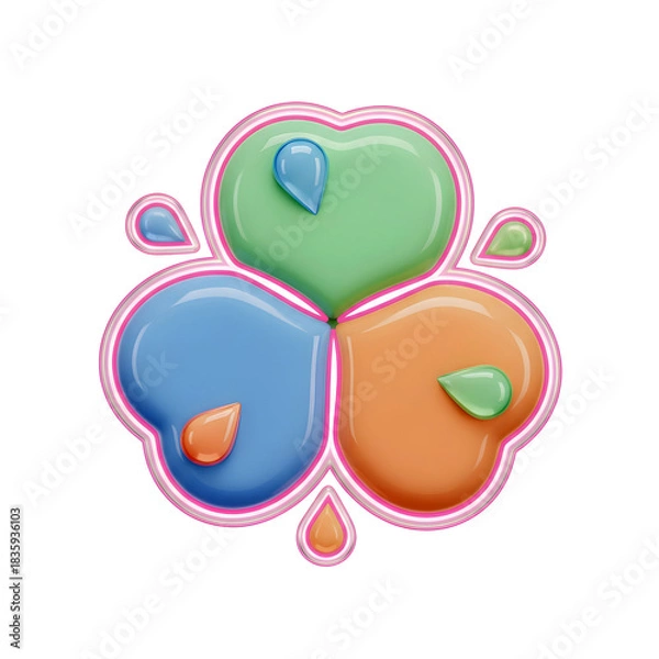 Obraz Colorful Four Leaf Clover Gradient Icon
