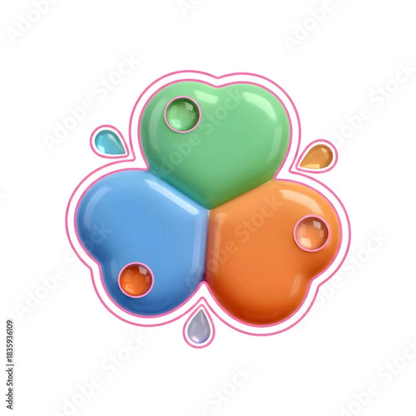 Obraz Glossy Four Leaf Clover Illustration