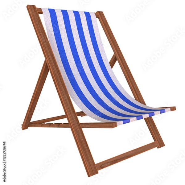 Obraz beach chair on white background
