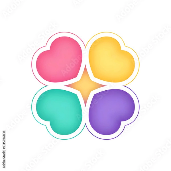 Obraz Clover with Gradient 
Glow