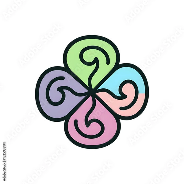 Obraz Clover Outline Pattern