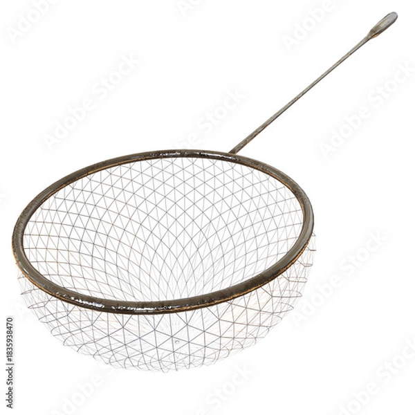 Obraz Fishing net rusty 3D render isolated illustration