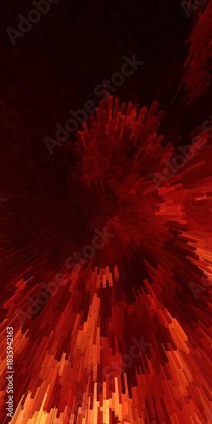 Obraz 3D Convex Columns Poster Design FIRE