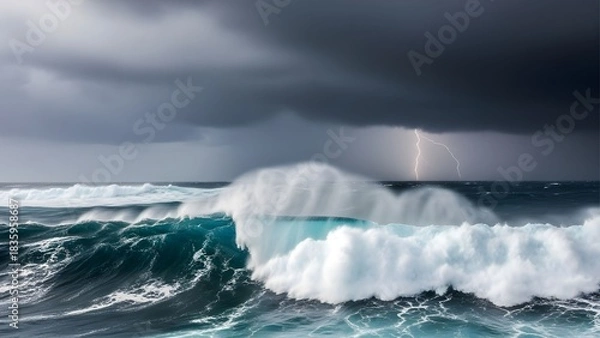 Obraz Ocean Storm With Giant Waves