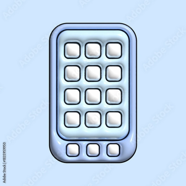 Fototapeta 3Dのぷっくり携帯アイコン★