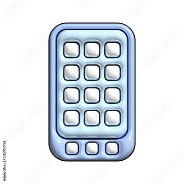 Fototapeta 3Dのぷっくり携帯アイコン★png