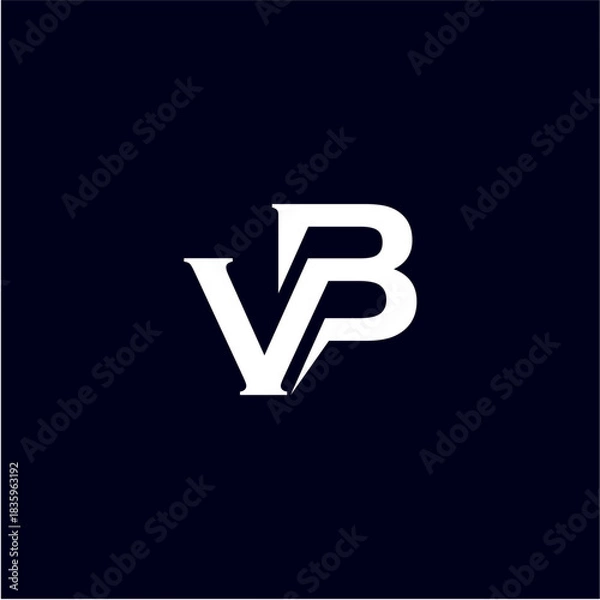 Obraz Letter VB Monogram Logo Design Vector Template