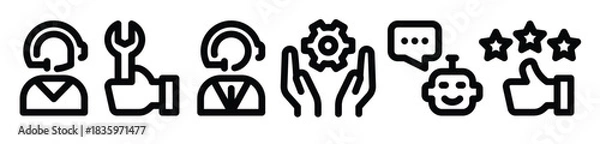 Fototapeta icon Help and Support Line