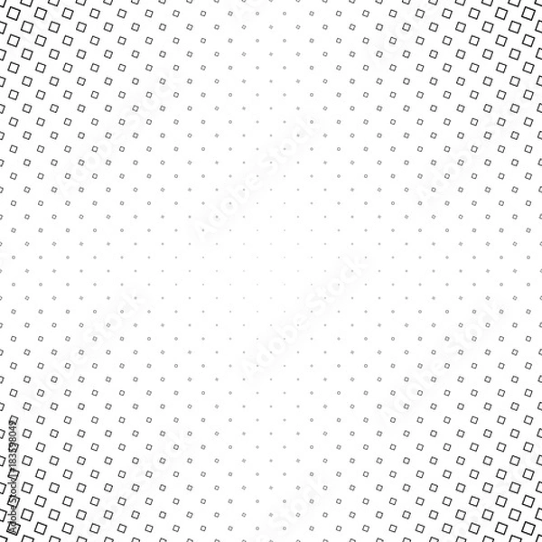 Obraz Black and white square pattern design - geometric abstract vector background graphic from angular squares