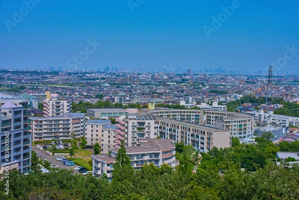Obraz 東京都稲城市向陽台の街並み(向陽台6,1丁目,都心方面など)