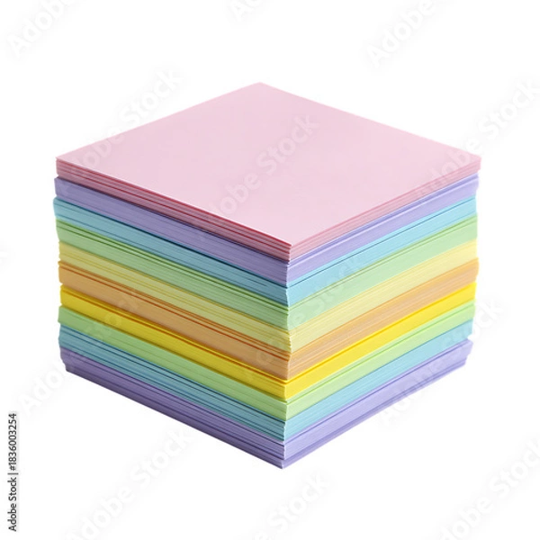 Obraz Stack of pastel colored sticky notes