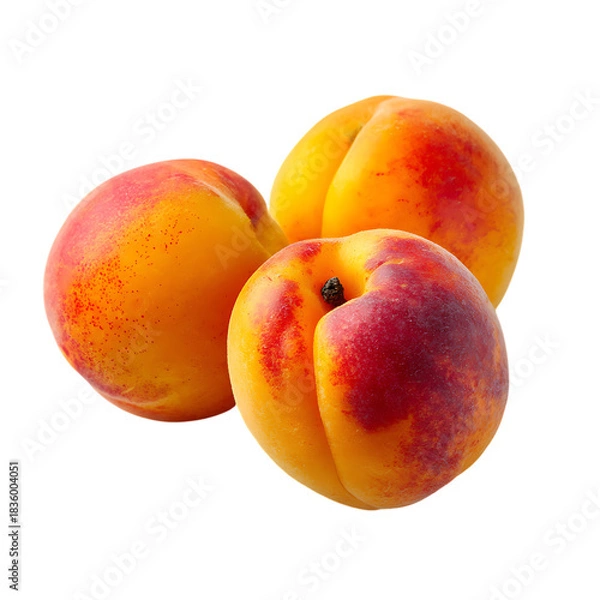 Obraz Three ripe apricots placed together