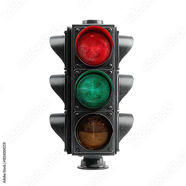 Obraz Traffic light with red and green 