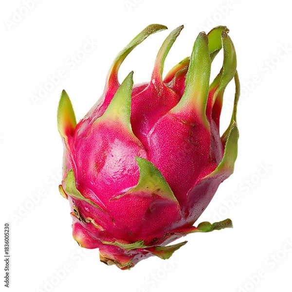 Obraz Vibrant pink dragon fruit with green tips