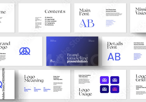 Obraz Modern Brand Guideline Presentation Template