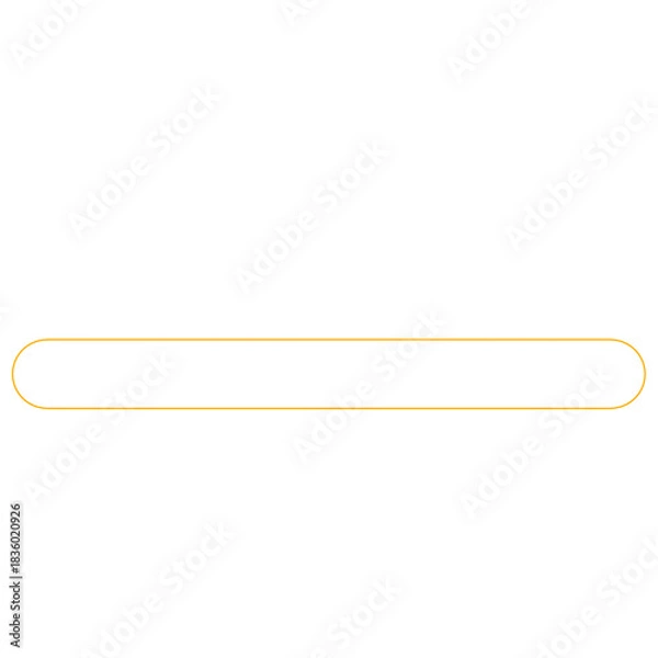 Obraz Orange rounded rectangular outline graphic for an empty search bar or text input field, a minimalist user interface element