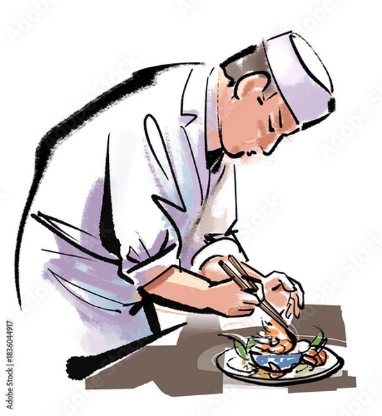 Fototapeta 割烹料理人