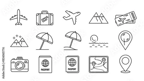 Obraz travel icon vectors