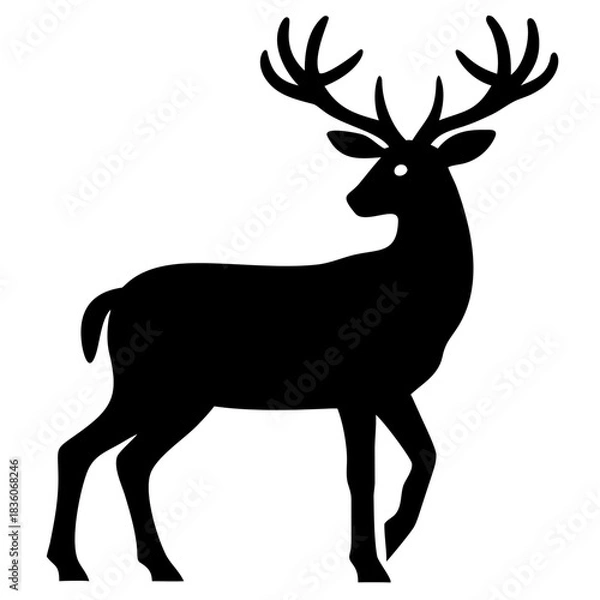 Fototapeta deer silhouette
