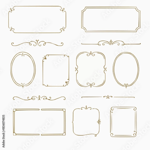 Obraz エレガント枠素材コレクション｜アンティークフレーム｜ラインアート