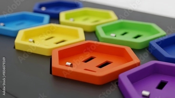 Obraz electrical outlet on a white background