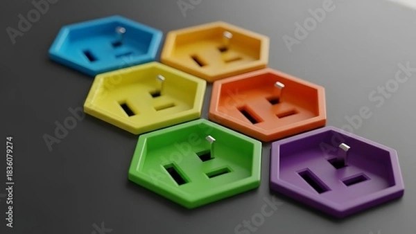 Obraz electrical outlet on a white background