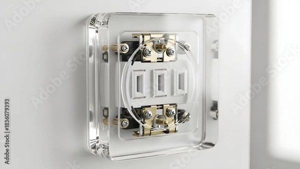 Obraz electrical outlet on a white background