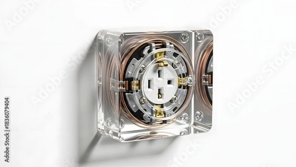 Obraz electrical outlet on a white background