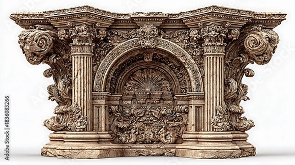 Obraz Monumental ancient carved pillar with elegant design high resolution picture