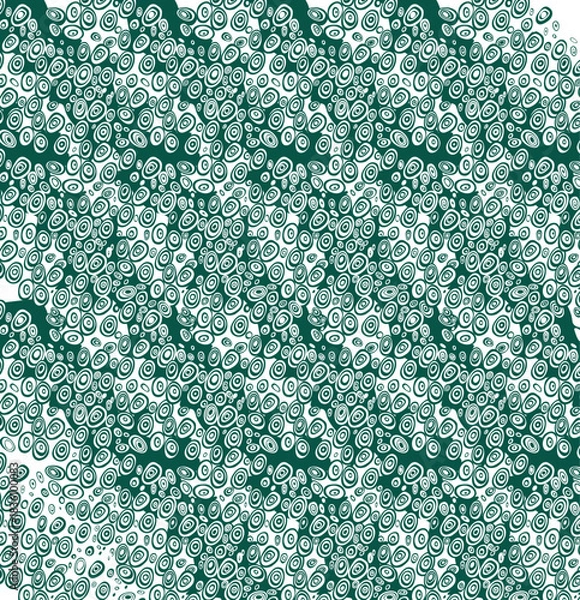 Fototapeta 3D Optical Illusion Pattern – Geometric Abstract Art with Hidden Image Effect | Abstract Circle & Swirl Background, Green Stereogram Design, Modern Wrapping Paper & Stationery Pattern