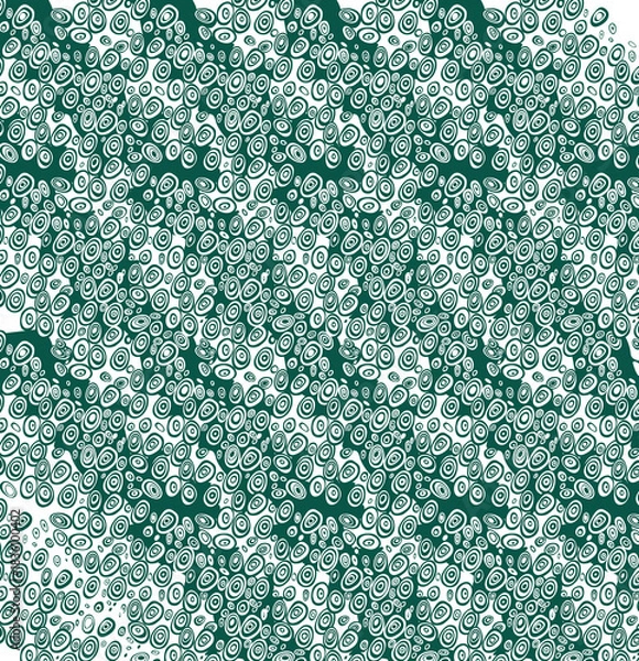 Fototapeta 3D Optical Illusion Pattern – Geometric Abstract Art with Hidden Image Effect | Abstract Circle & Swirl Background, Green Stereogram Design, Modern Wrapping Paper & Stationery Pattern