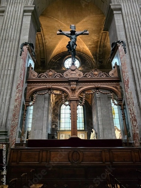 Obraz A section of the Luxembourg Gardens in Paris. Design of a natural park.