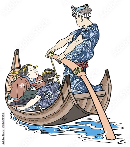 Fototapeta 船頭-渡し舟